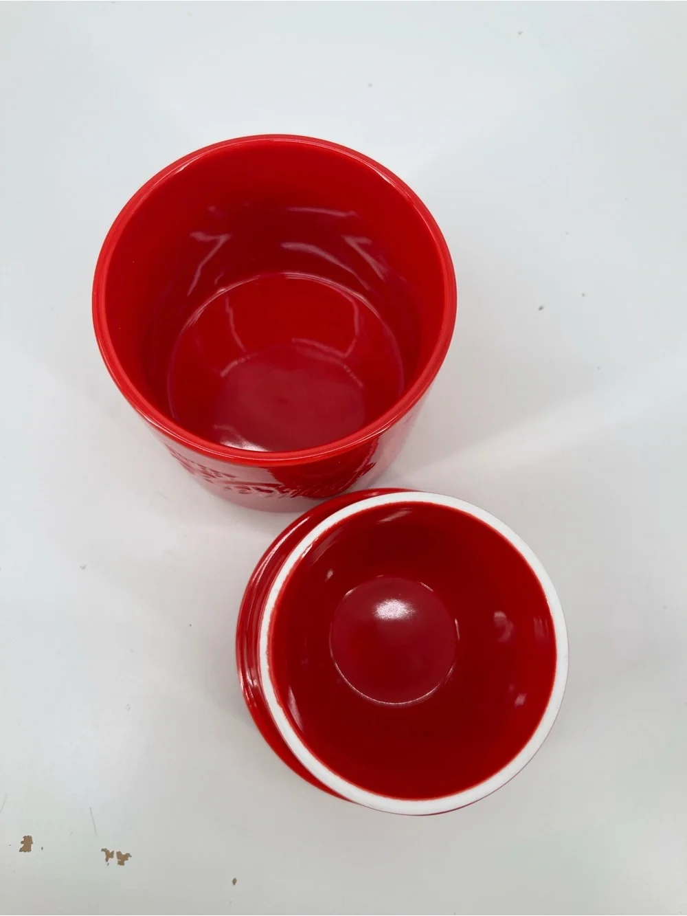 ⭐️Red 'Sweet Heritage' Ceramic Butter Bell